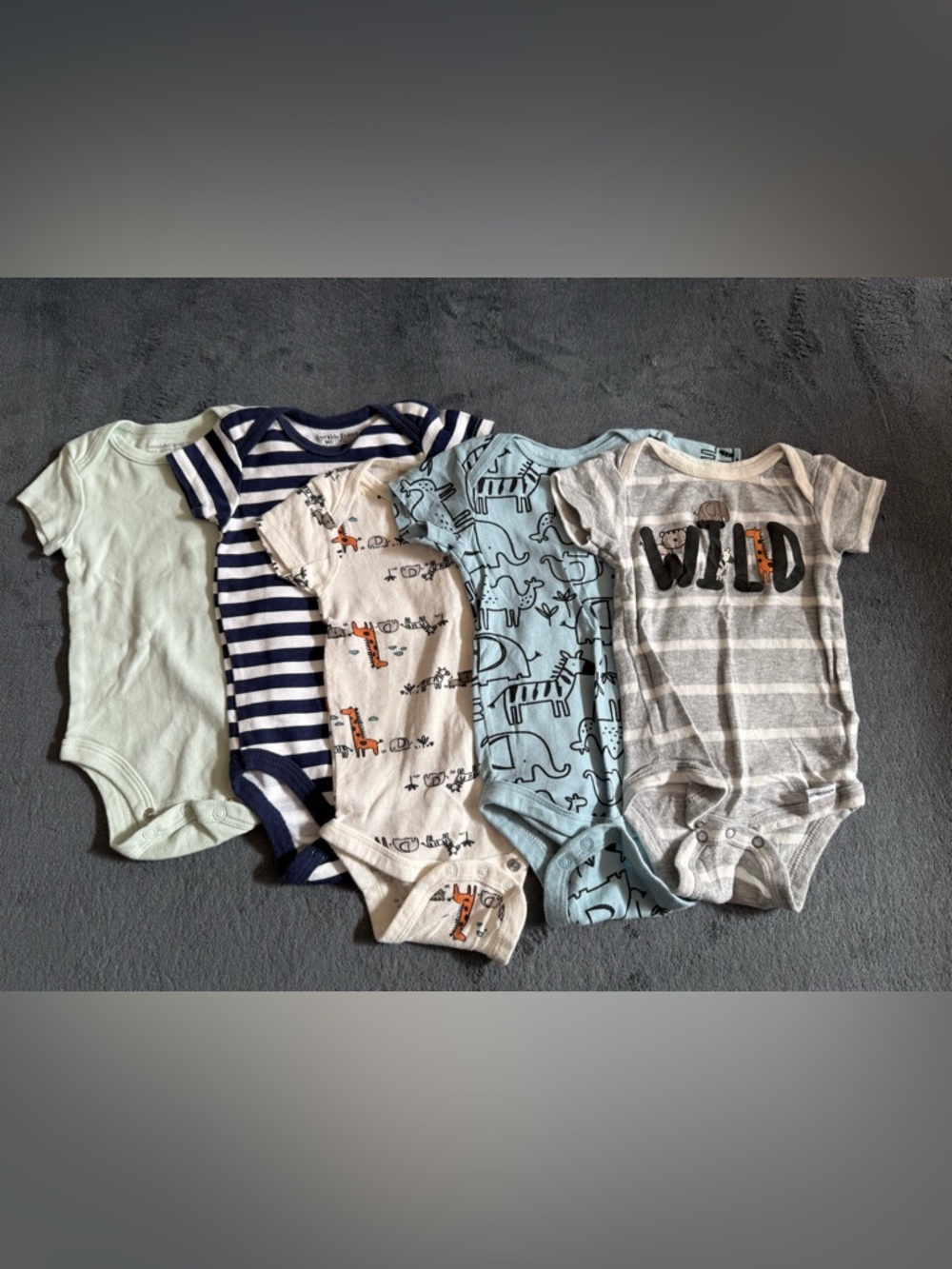 Luvable Friends & Gerber Baby Bodysuit Set- 3-6 months